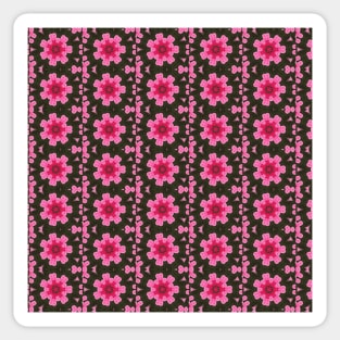 Pink Flowers Columns Pattern Sticker